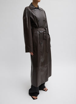 Leather Trench Chocolate Brown-1
