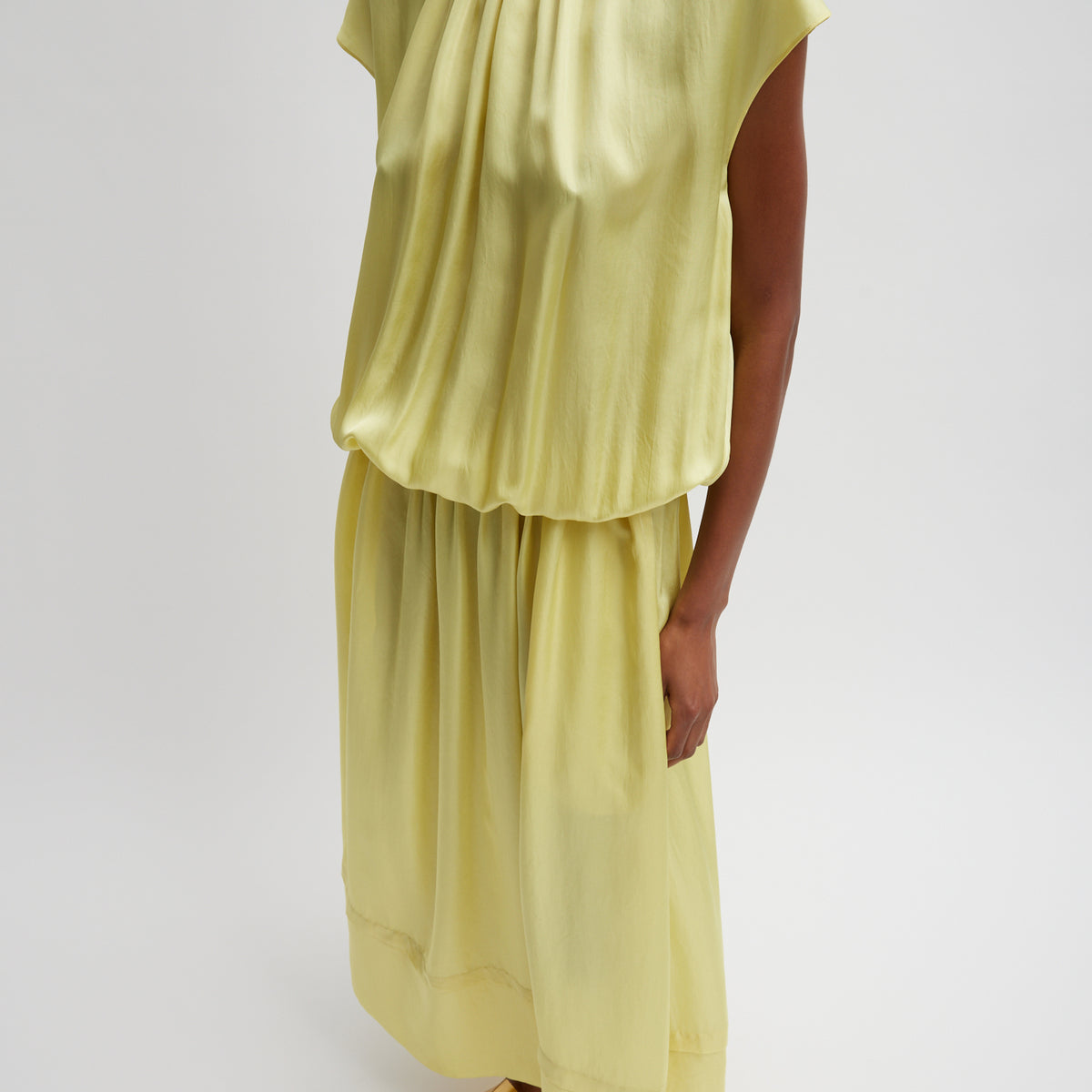 tibi yellow silk dress Tibi Yellow Silk Liberty Print Ruffle Mini Dress Size 0