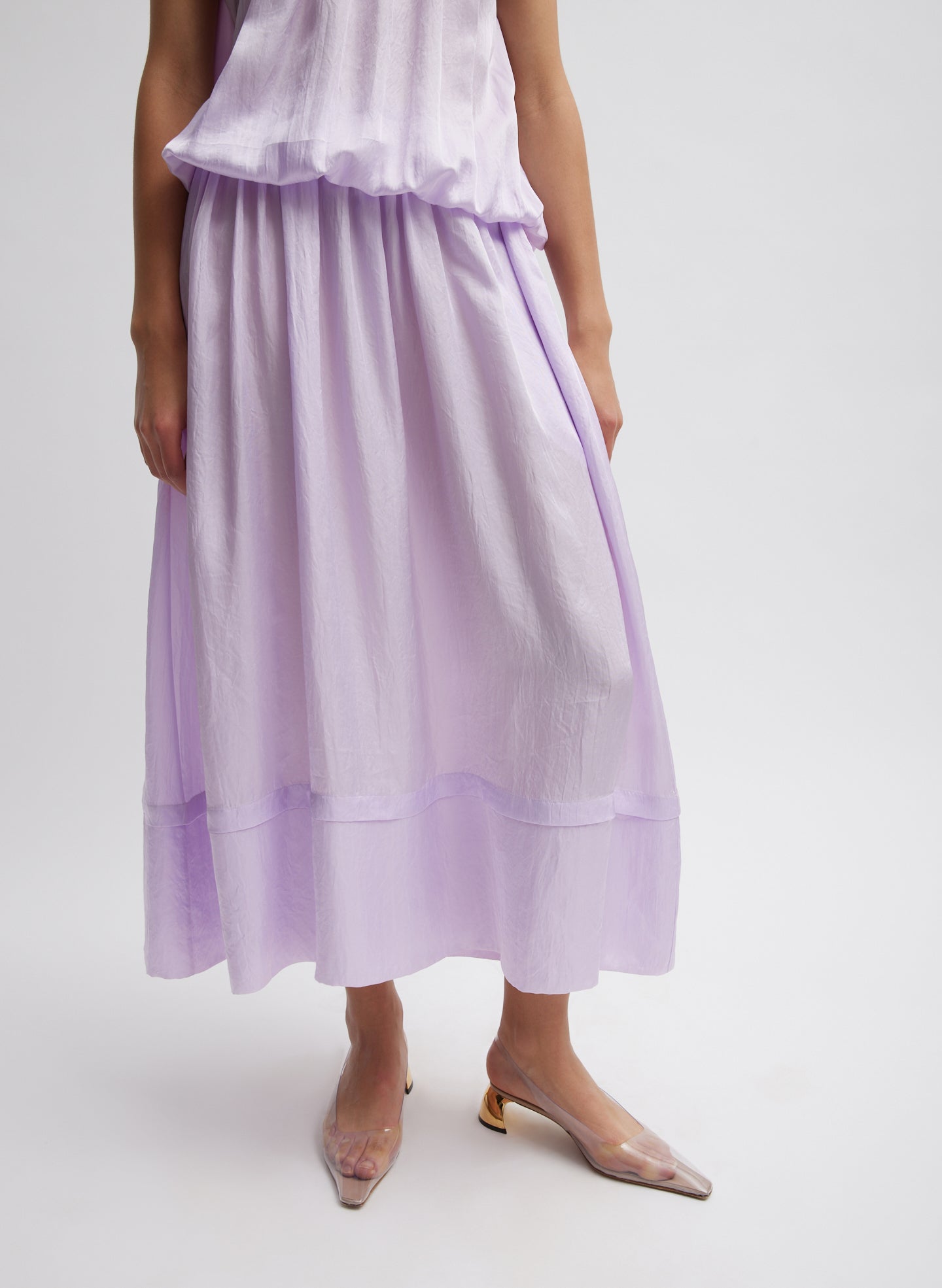 tibi lavender pleated dress Maxi Dress Tibi Pink Pleated Dress Tibi Pleated Belted Light Purple Dress In Lavender ModeSens