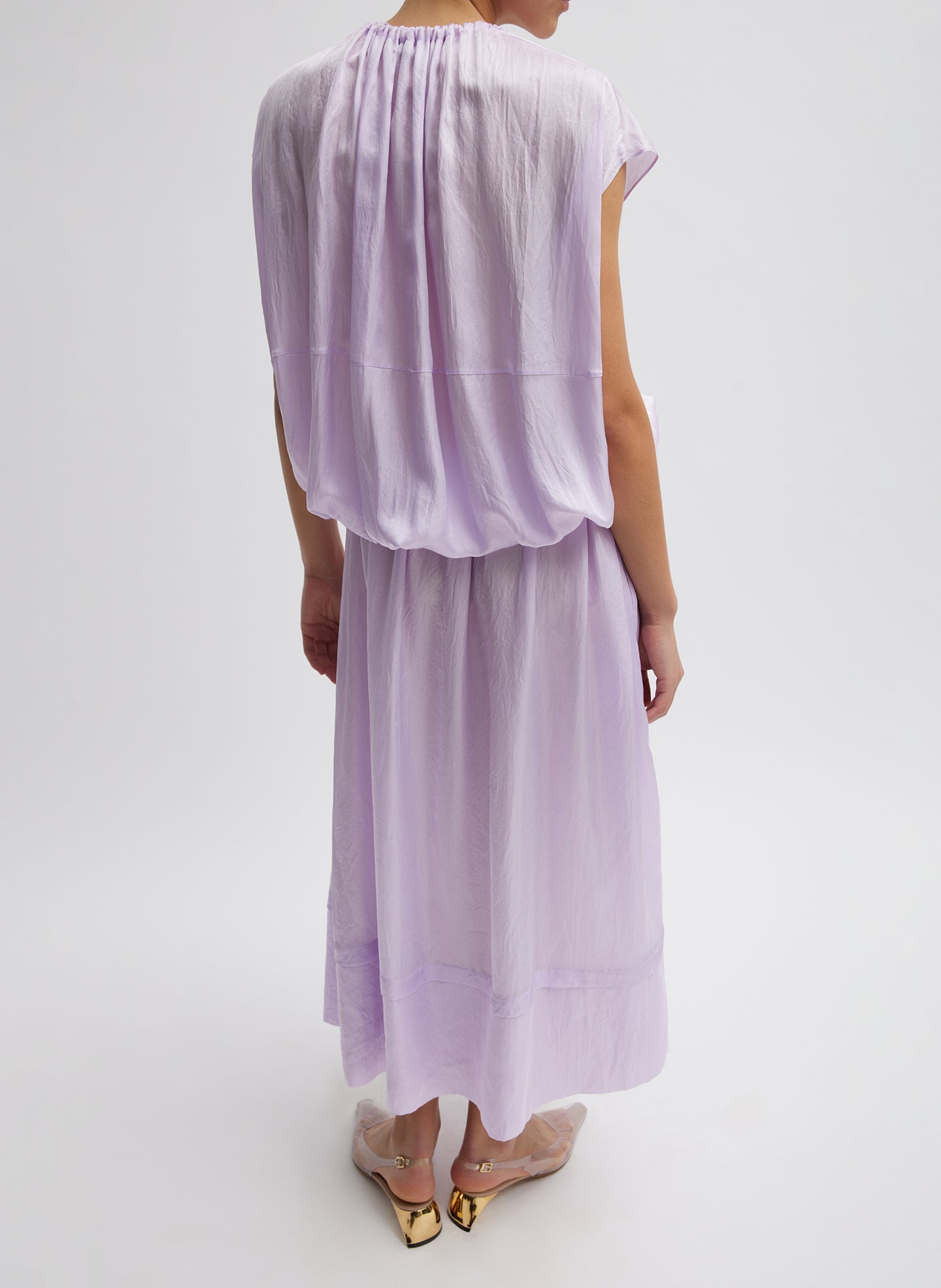 pleated lavender tibi dress NWT Beautiful Designer TIBI Midi Lavender/Pink Pleats/Flair Dress Size 6