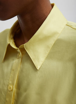 Spring Acetate Shirt With Cocoon Back Yellow-3