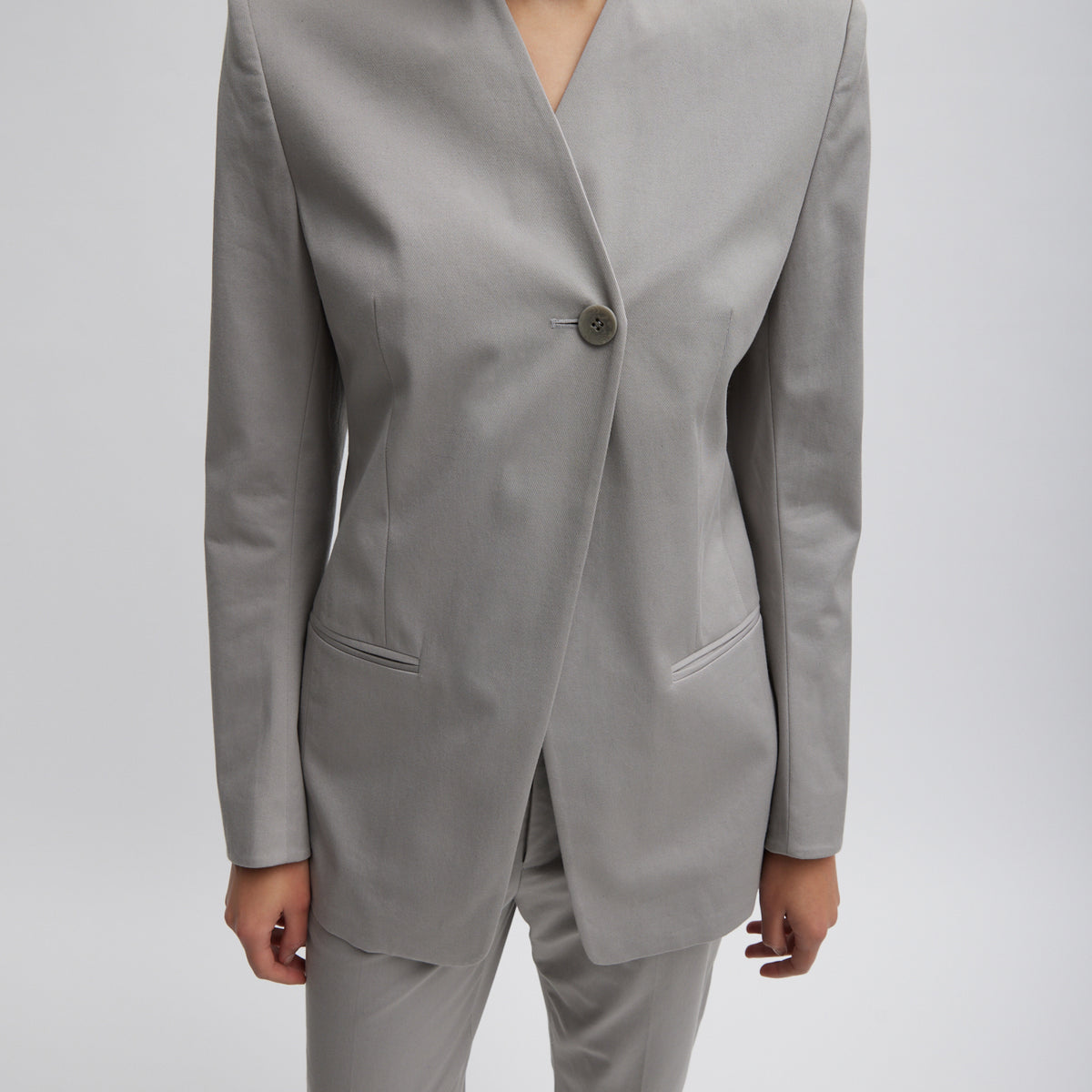 Oliver Cotton Stretch Tricotine Sculpted Blazer – Tibi Official