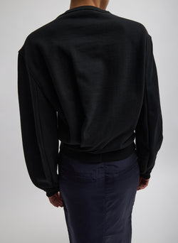 Sculpted Long Sleeve Sweatshirt Black-4