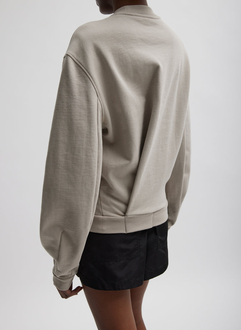 Sculpted Long Sleeve Sweatshirt Light Stone-3