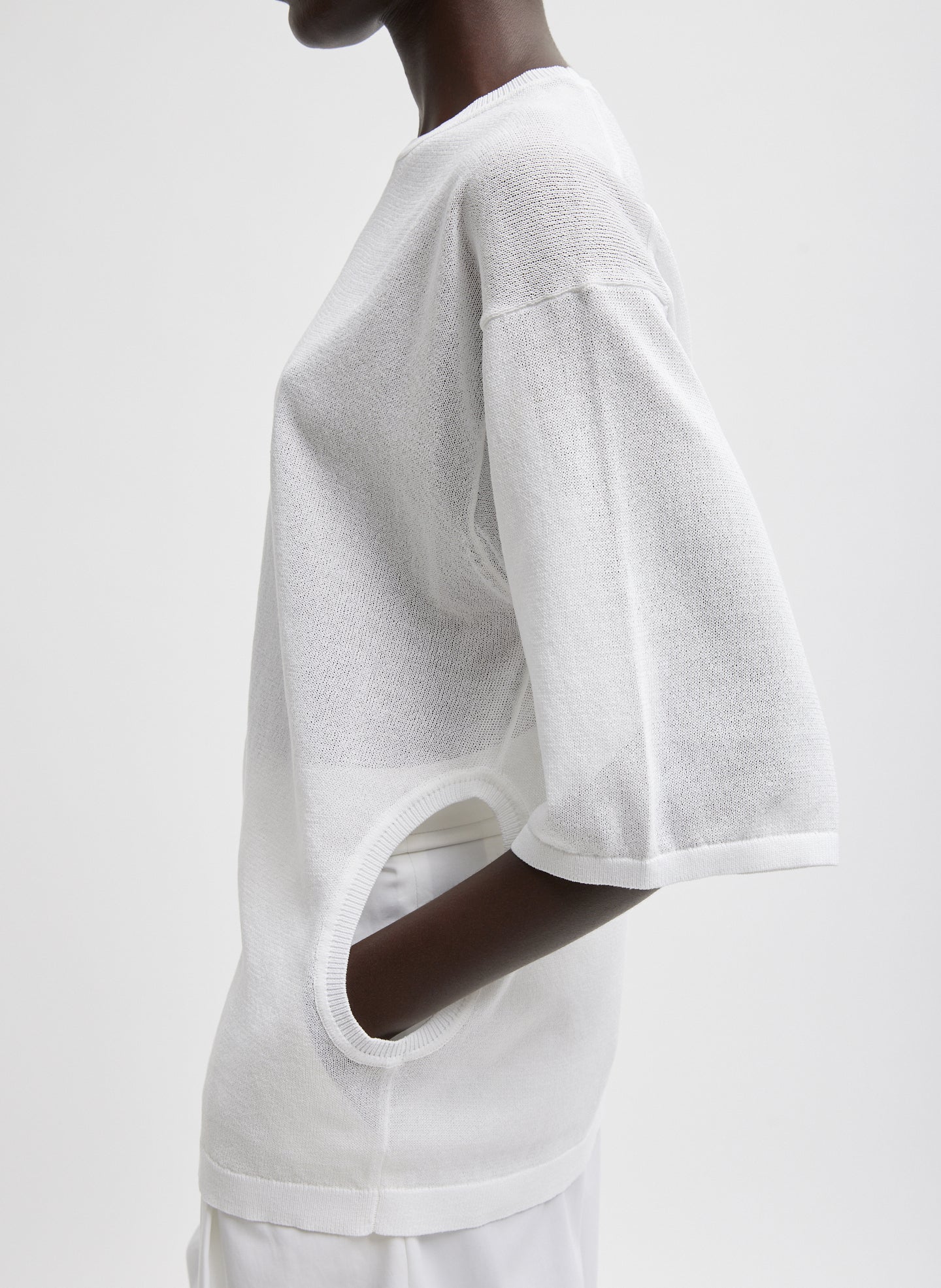 Crispy Sweater Oversized Easy T-Shirt - Optic White-1