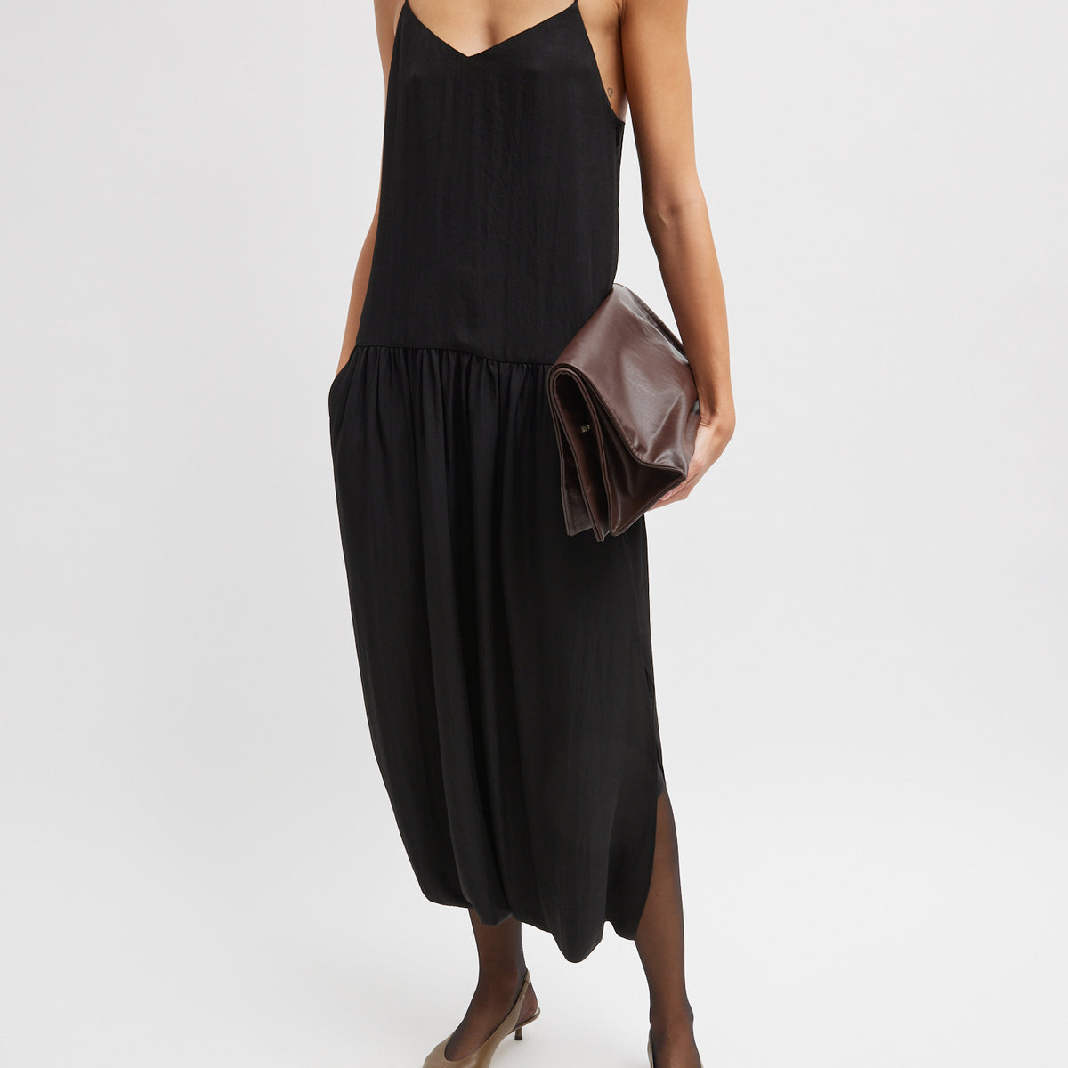 Spring Acetate Strappy Jalouise Dress – Tibi Official