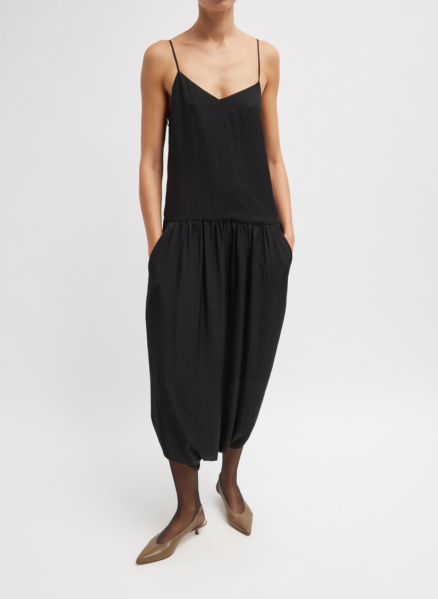 tibi drop waist dress Yoked Drop Waist Dress