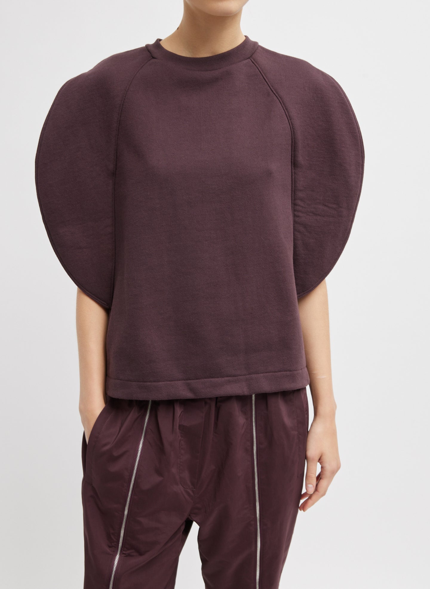 Rounded Sweatshirt - Malbec-1