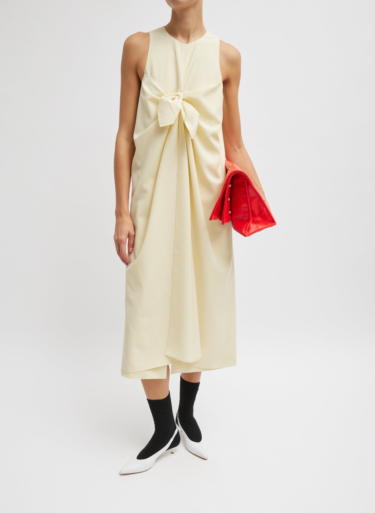 Tibi Tropical Wool Tie Front Dress | Off White | Size 8 | Shopbop Tibi Tropical Wool Tie Front Dress | Off White | Size 8 | Shopbop