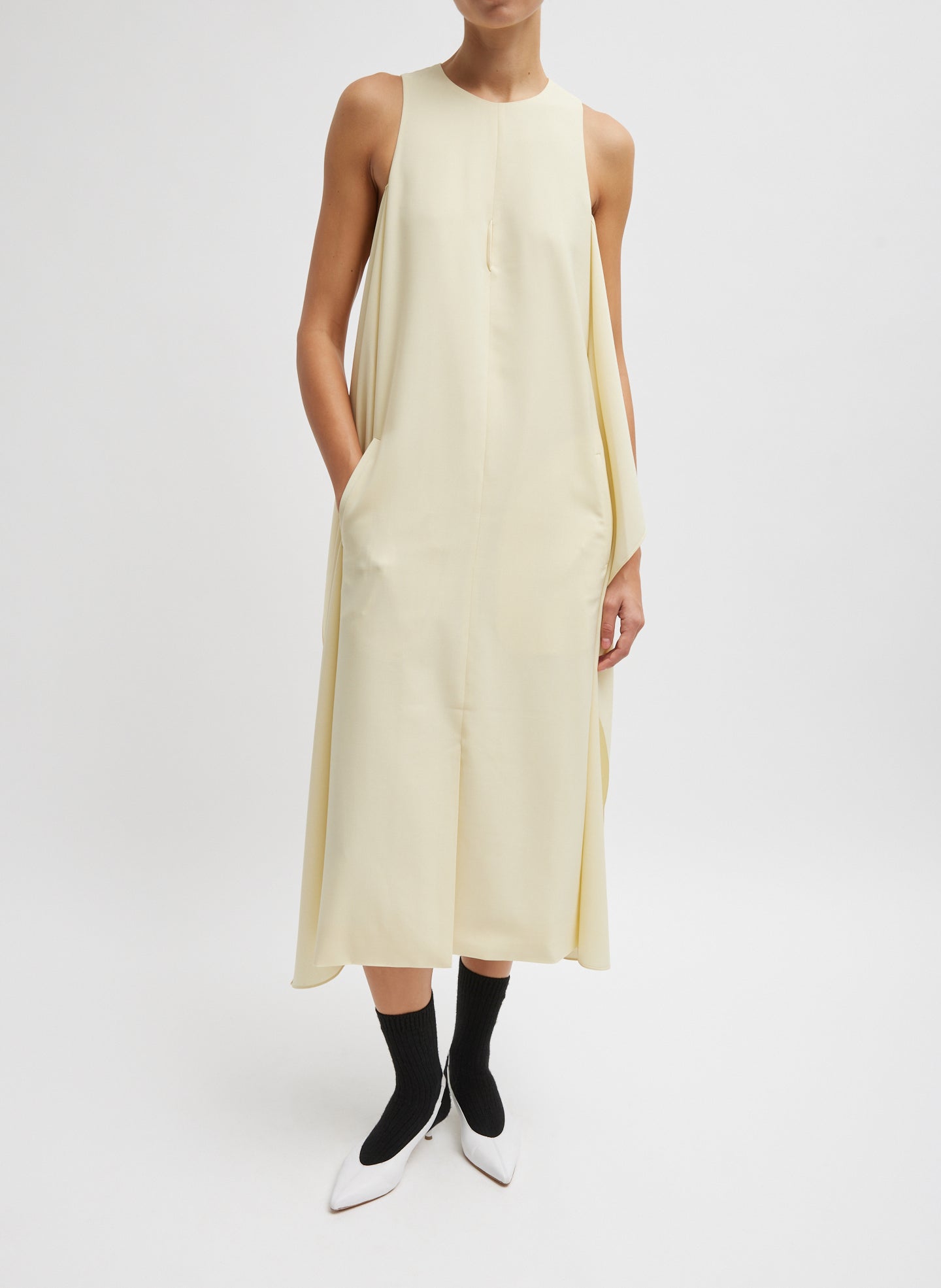 Tibi Tropical Wool Tie Front Dress | Off White | Size 4 | Shopbop Tibi Tropical Wool Tie Front Dress | Off White | Size 4 | Shopbop