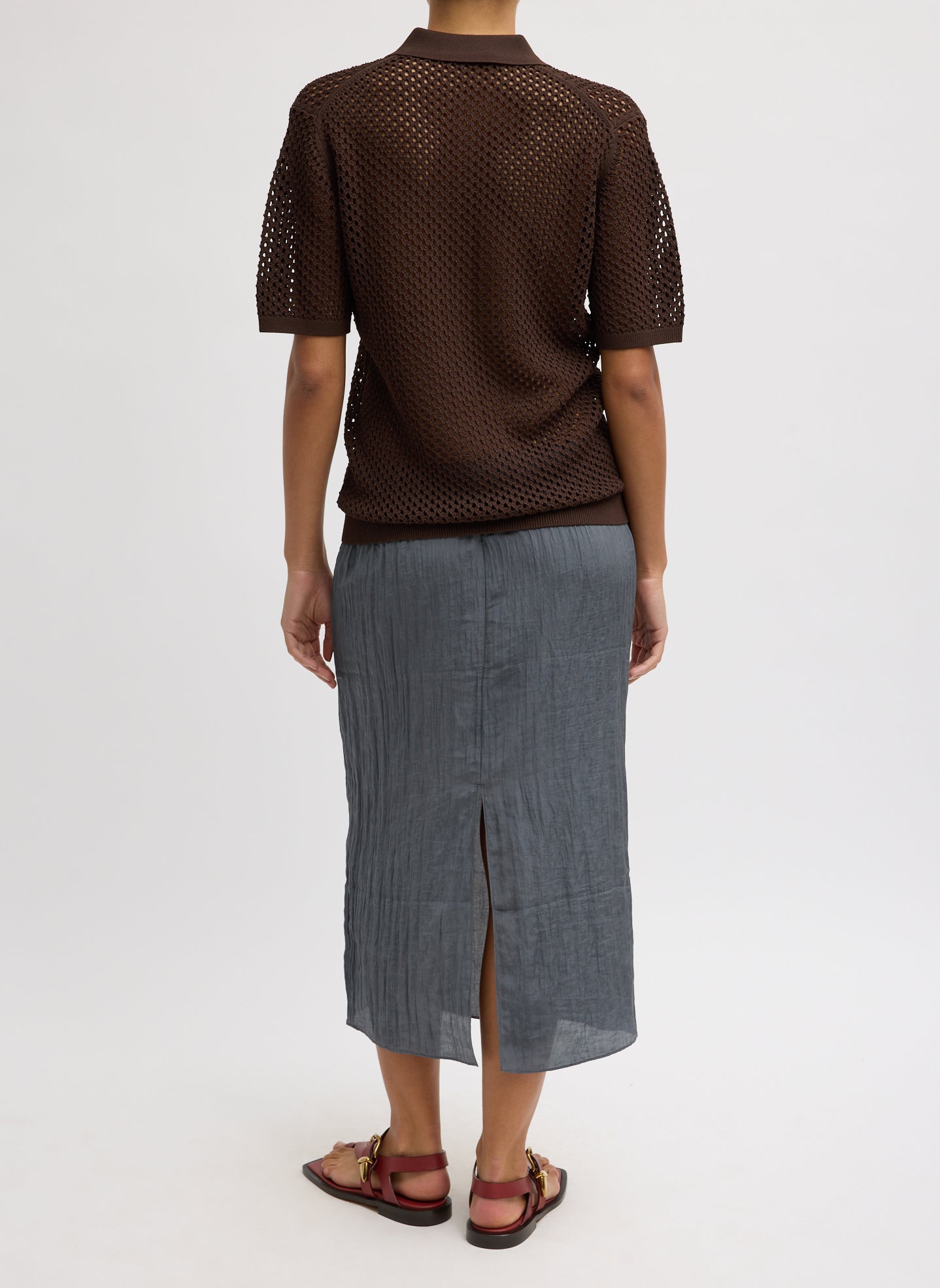 Crochet Netting Slim Polo – Tibi Official