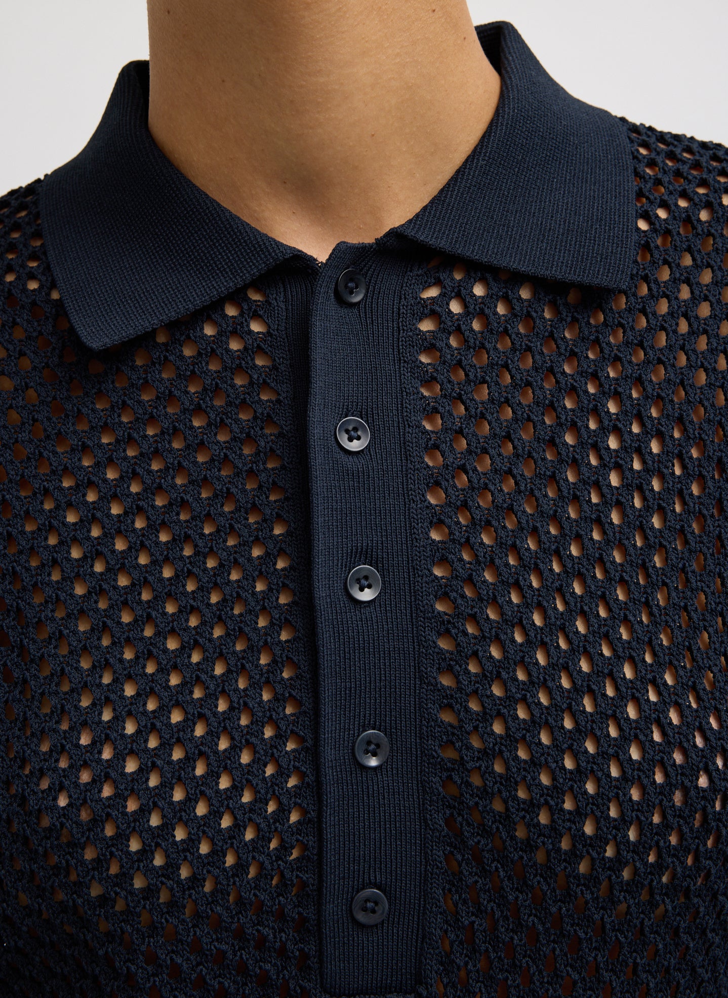 Crochet Netting Slim Polo – Tibi Official