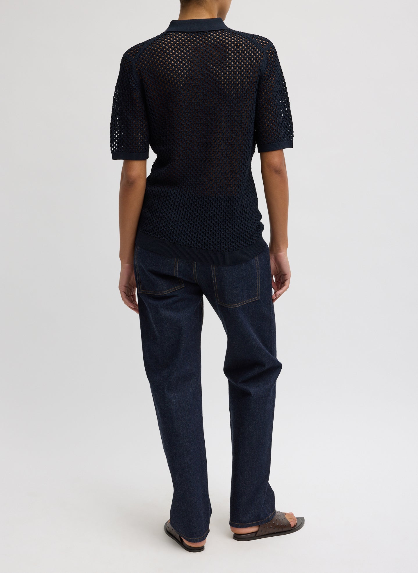 Crochet Netting Slim Polo – Tibi Official
