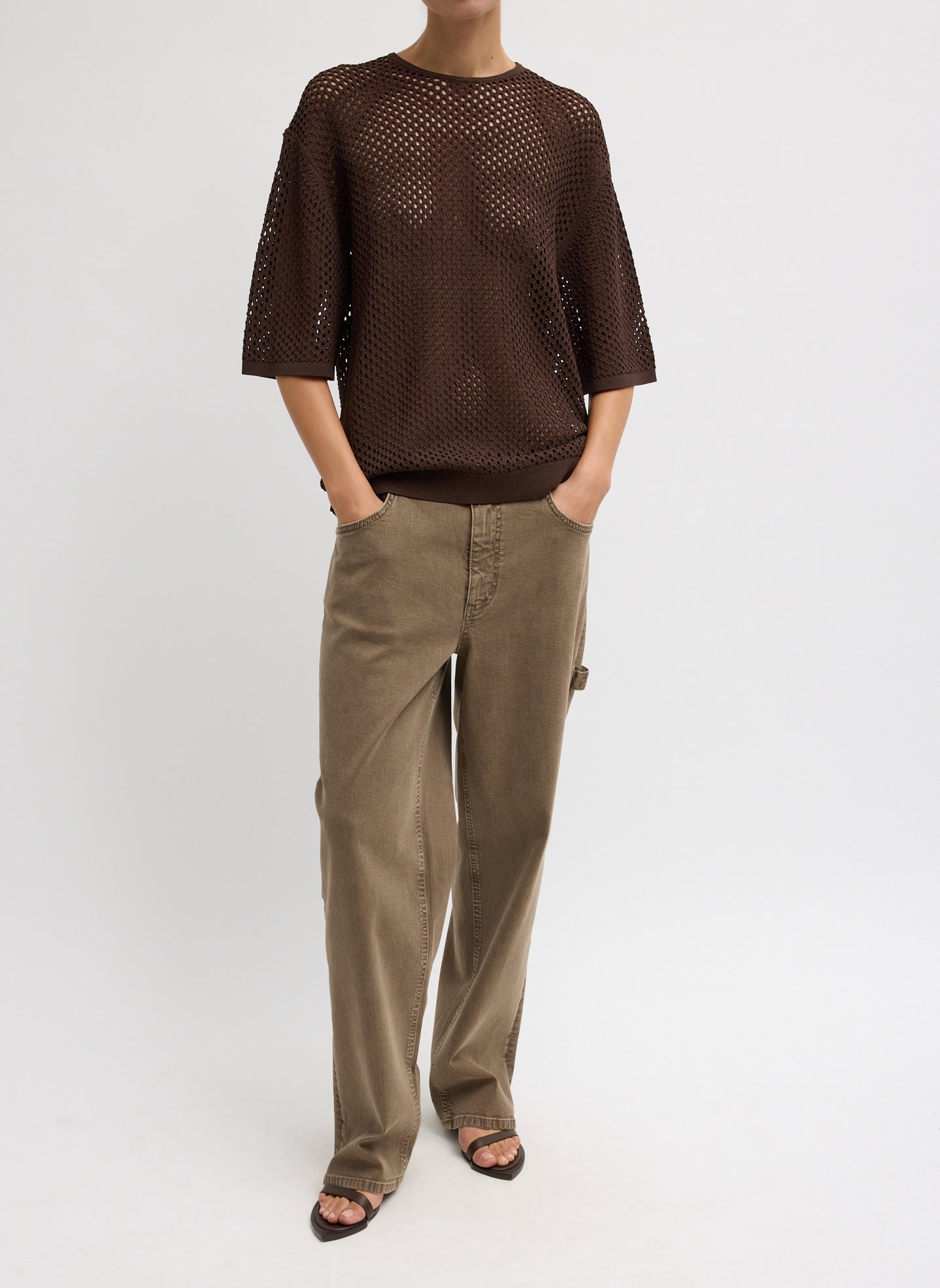 Crochet Netting Oversized Easy T-Shirt – Tibi Official