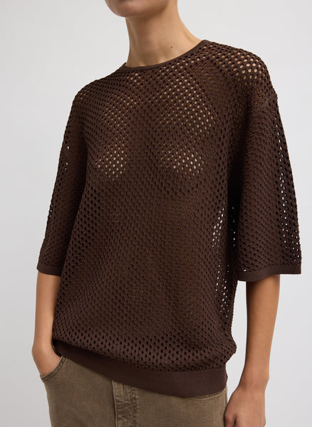 Crochet Netting Oversized Easy T-Shirt – Tibi Official
