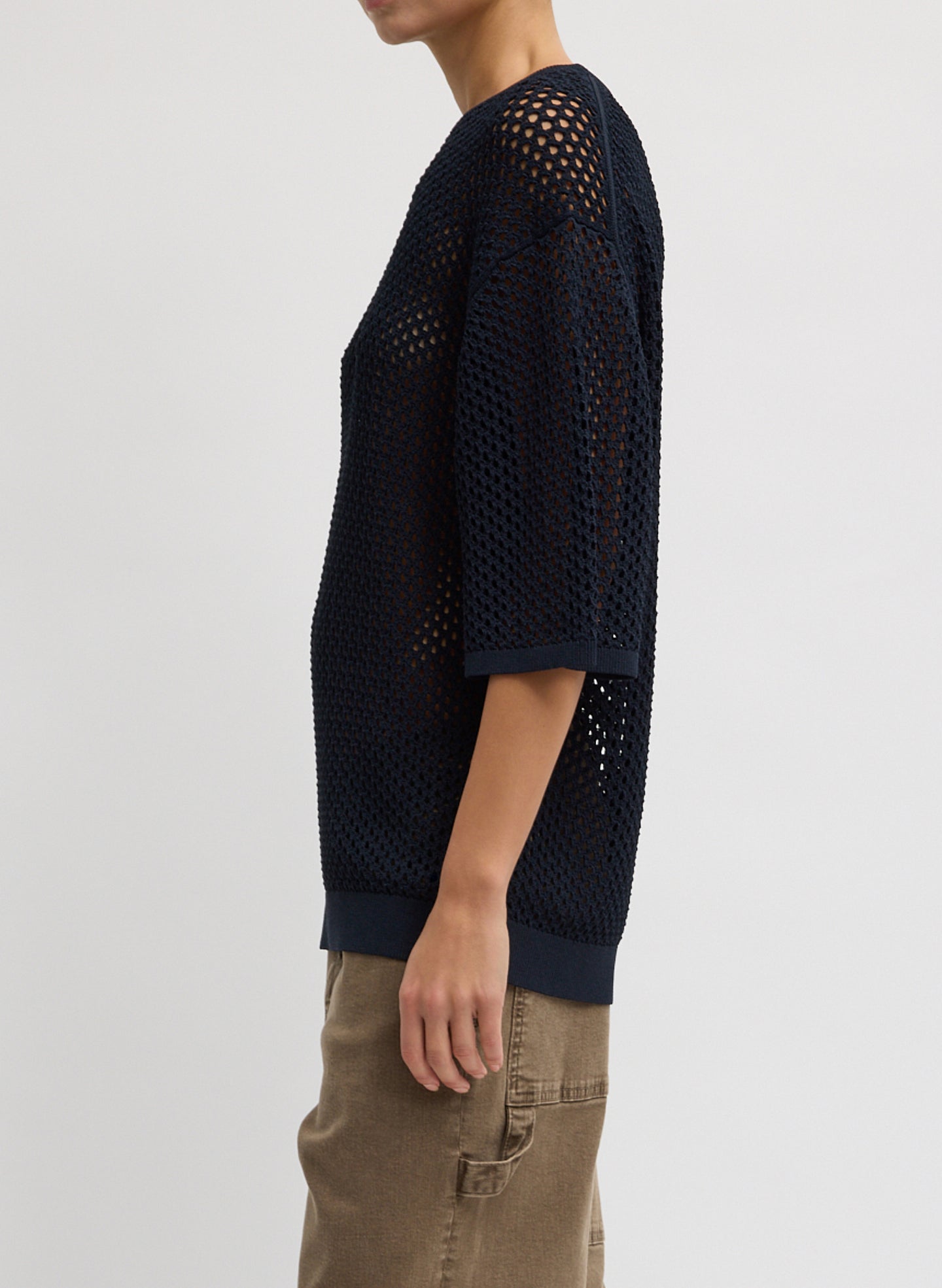 Crochet Netting Oversized Easy T-Shirt – Tibi Official