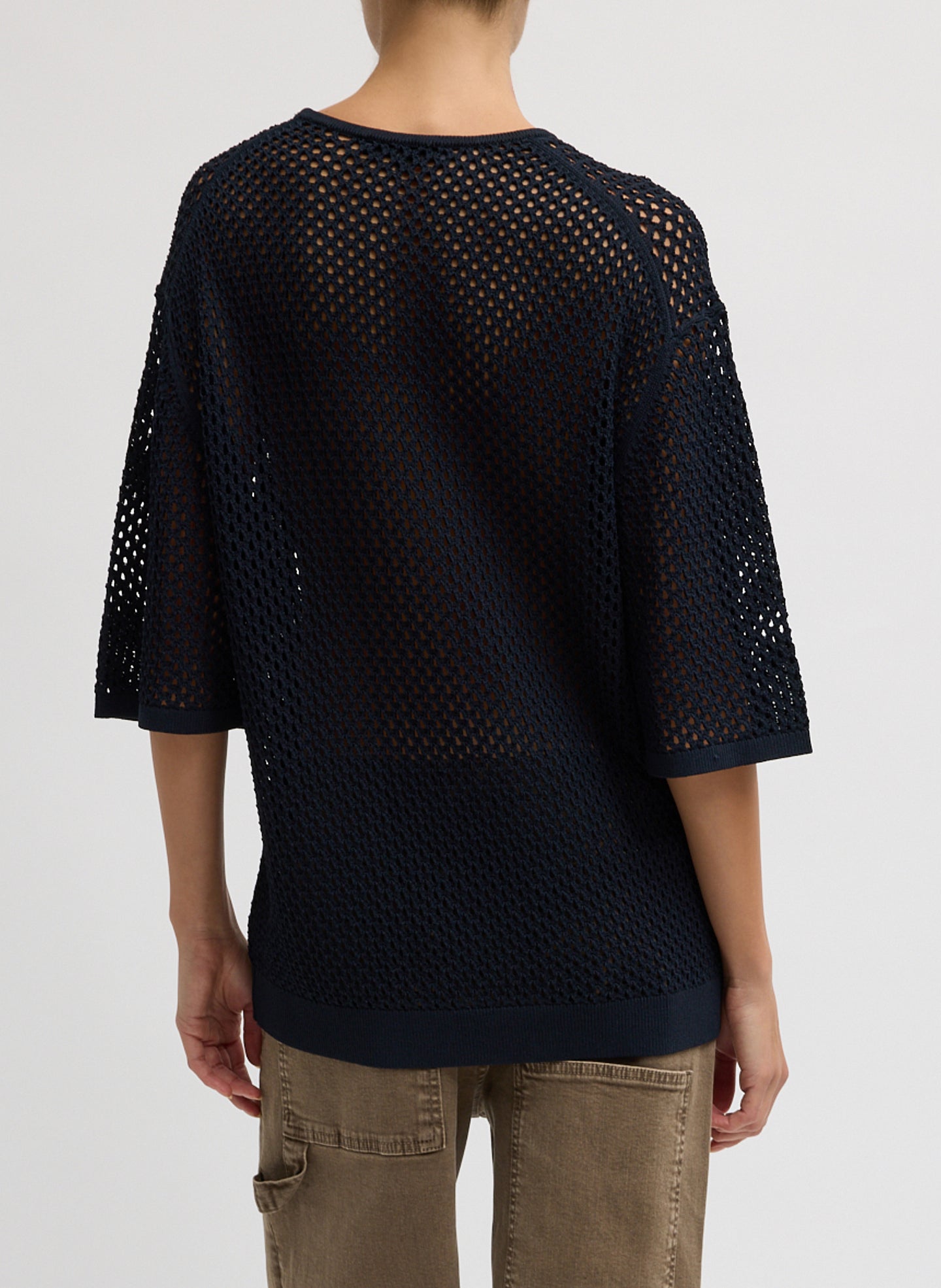 Crochet Netting Oversized Easy T-Shirt – Tibi Official