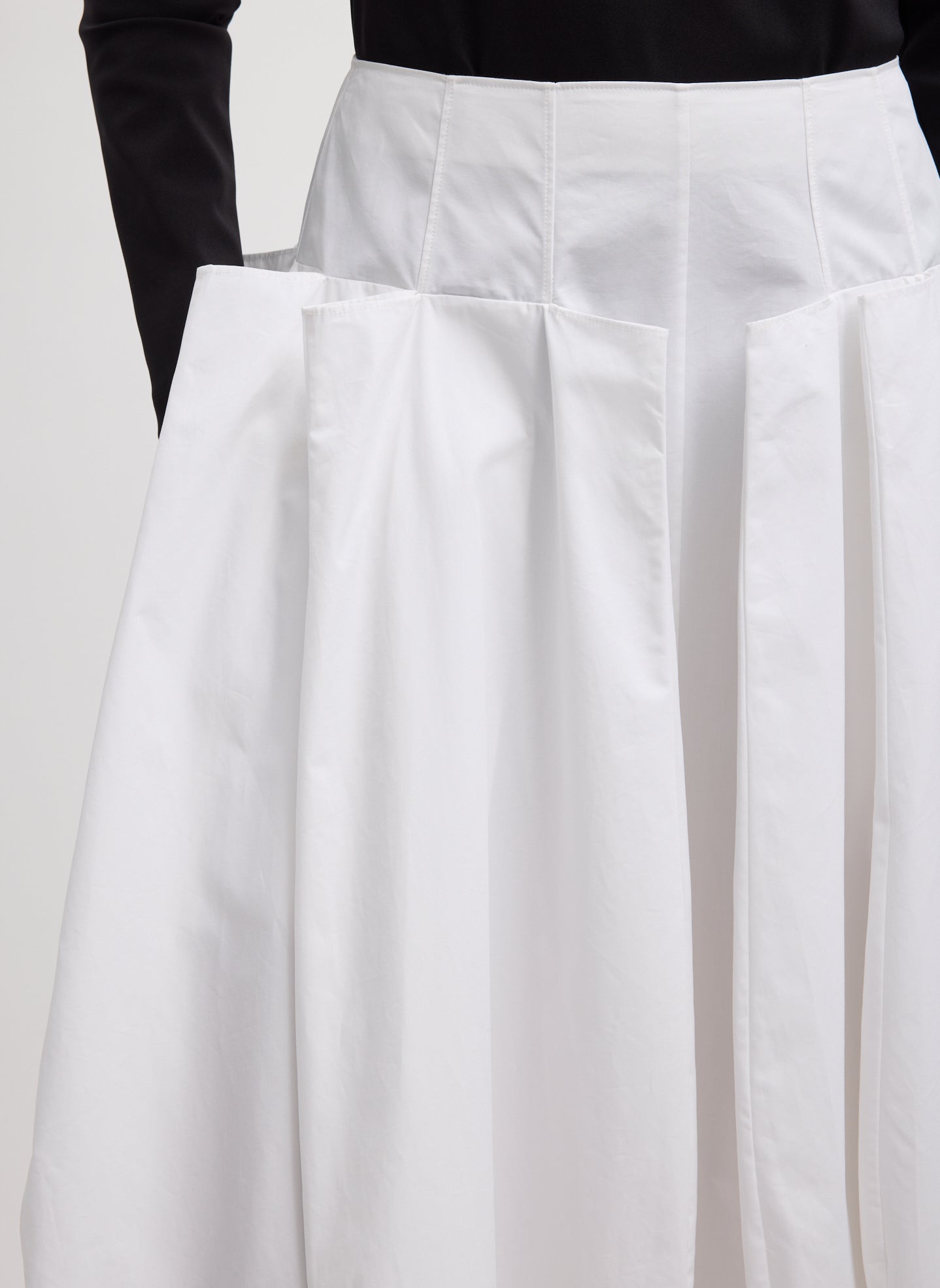 Compact Eco Poplin Pinched Pleat Full Skirt – Tibi Official