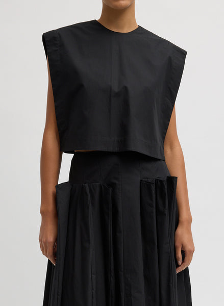 Compact Eco Poplin Cropped Square Top – Tibi Official