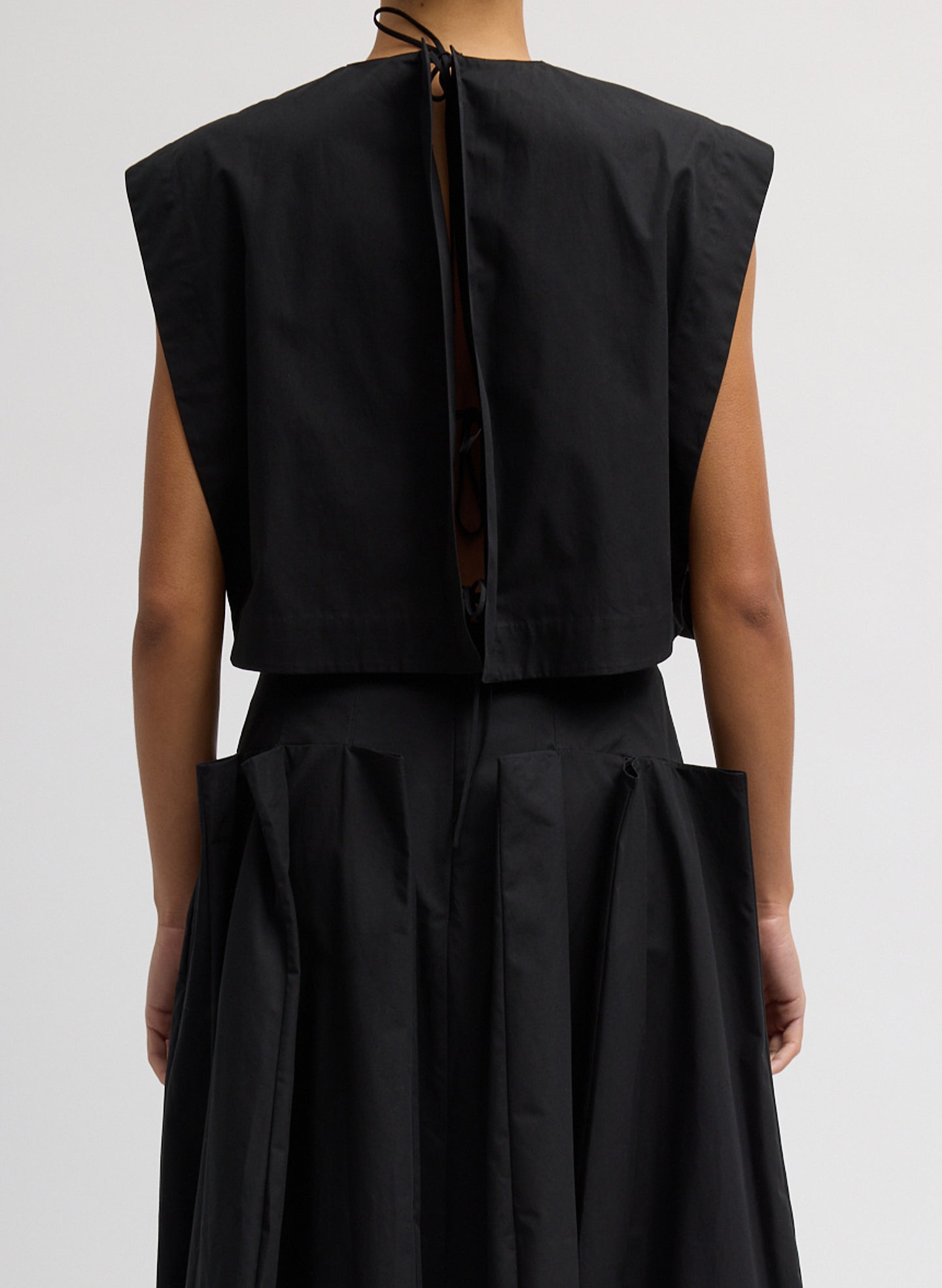 Compact Eco Poplin Cropped Square Top – Tibi Official