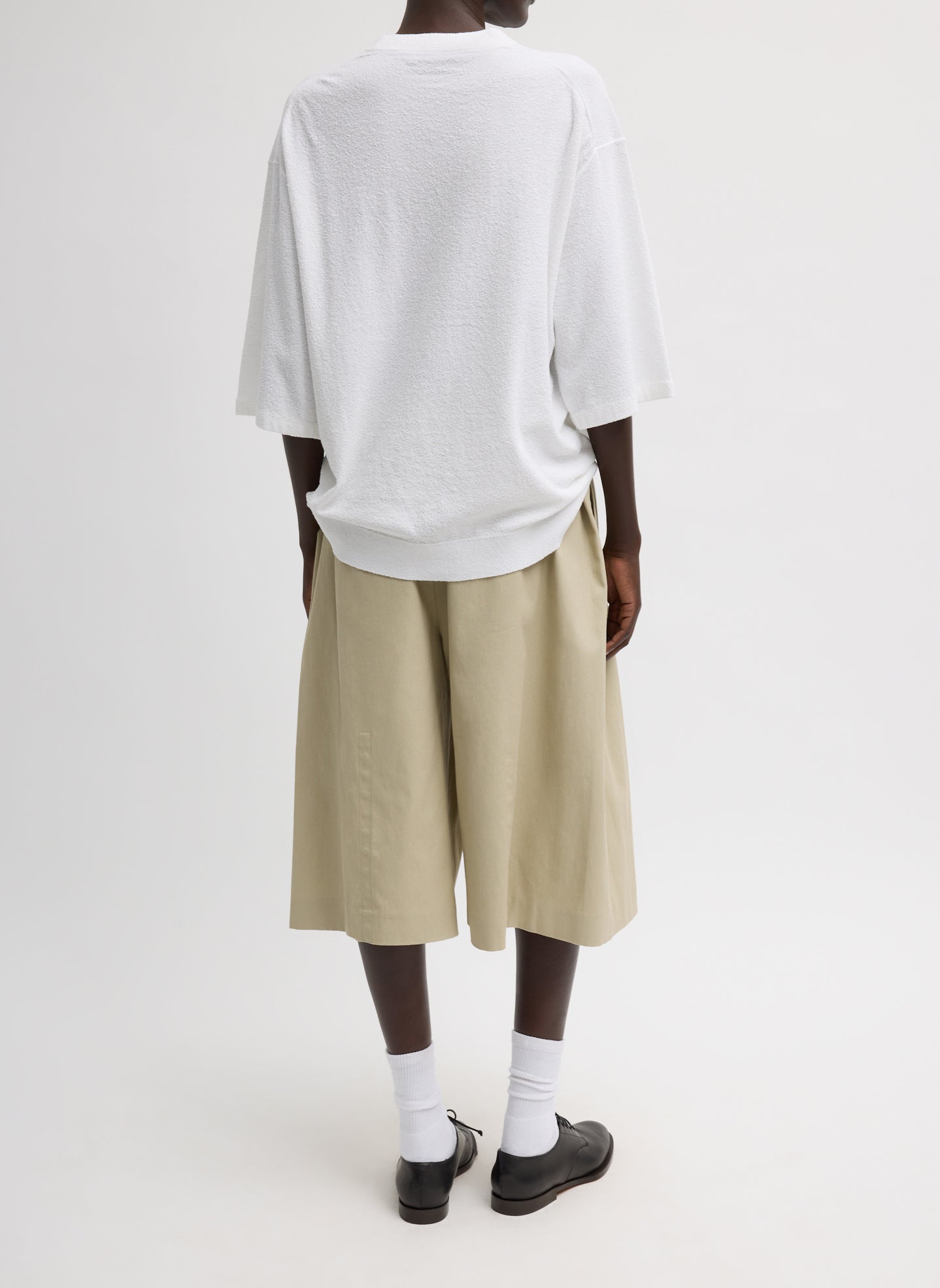 Luxe Spring Twill Tucked Pleated Wide Leg Short – Tibi Official