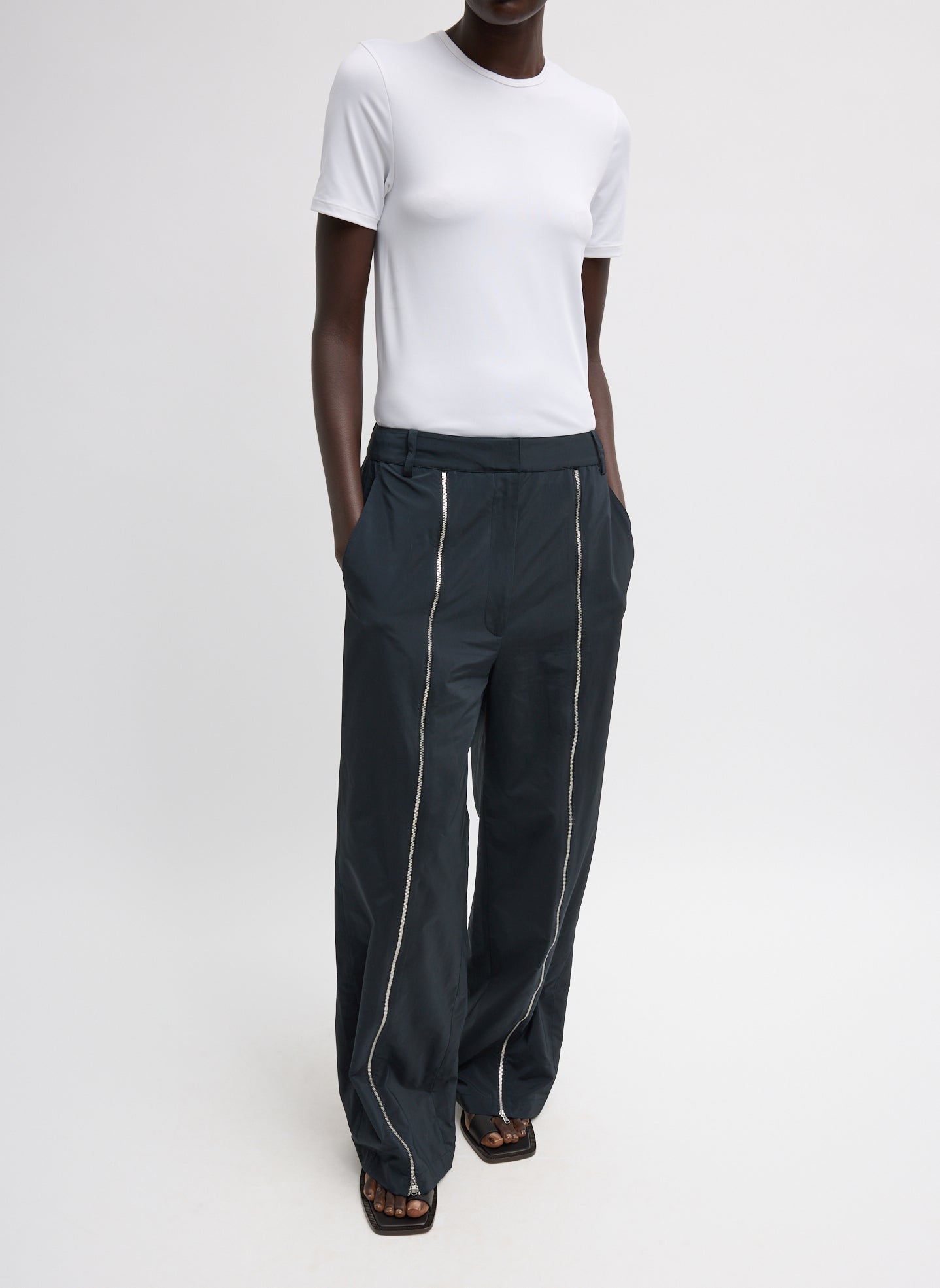 Nylon Zipper Trouser – Tibi Official