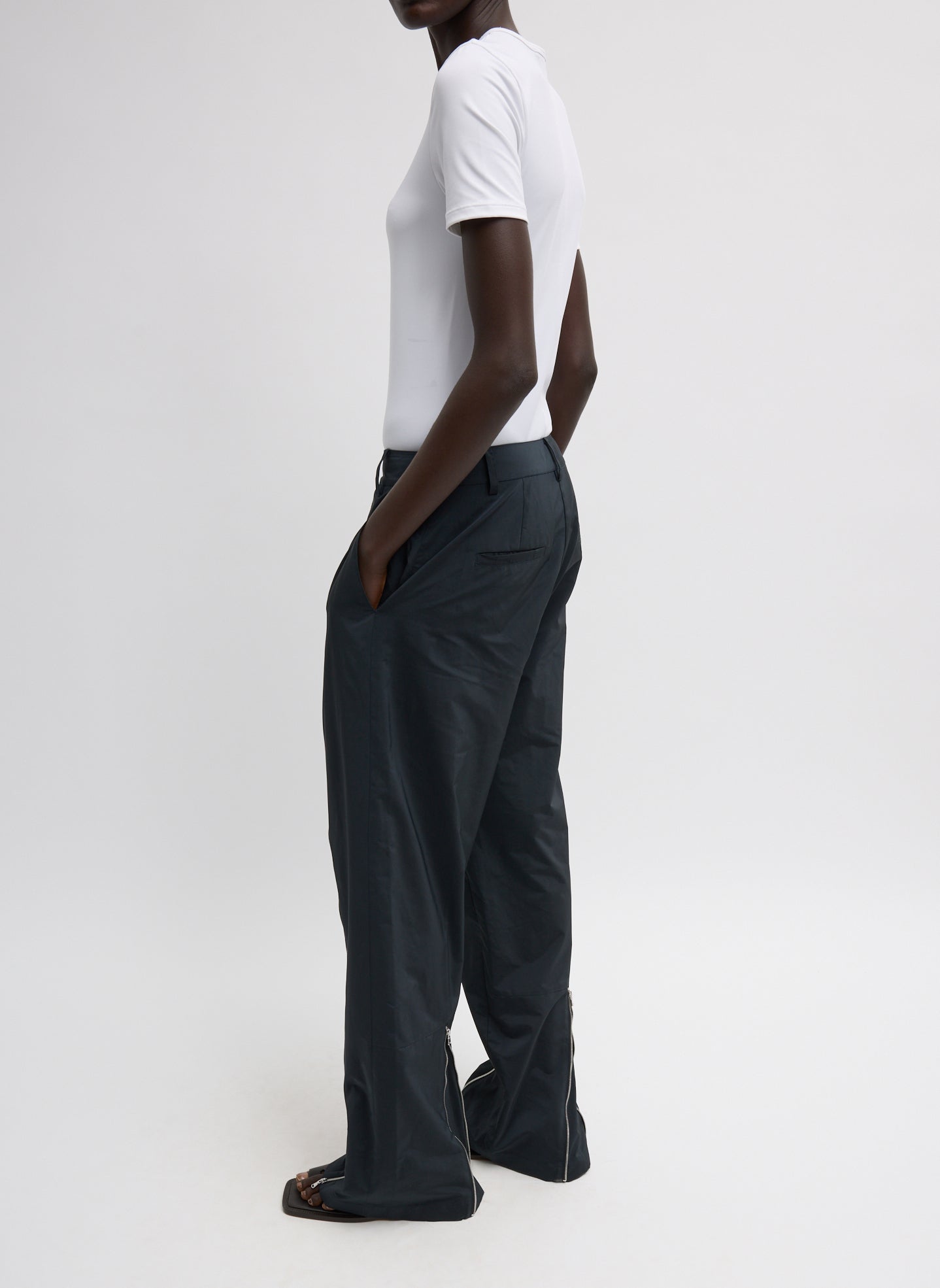 Nylon Zipper Trouser – Tibi Official