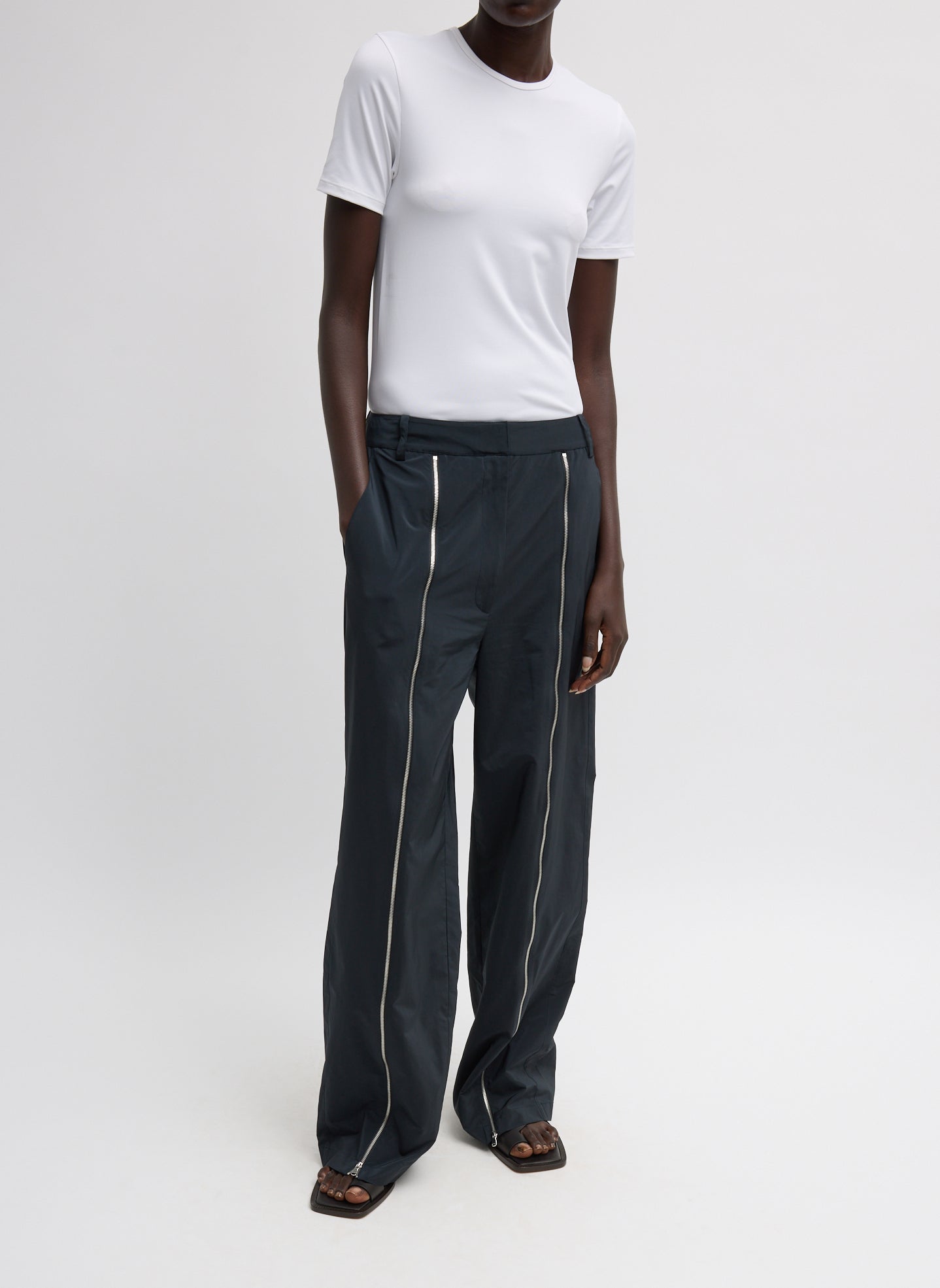 Nylon Zipper Trouser – Tibi Official