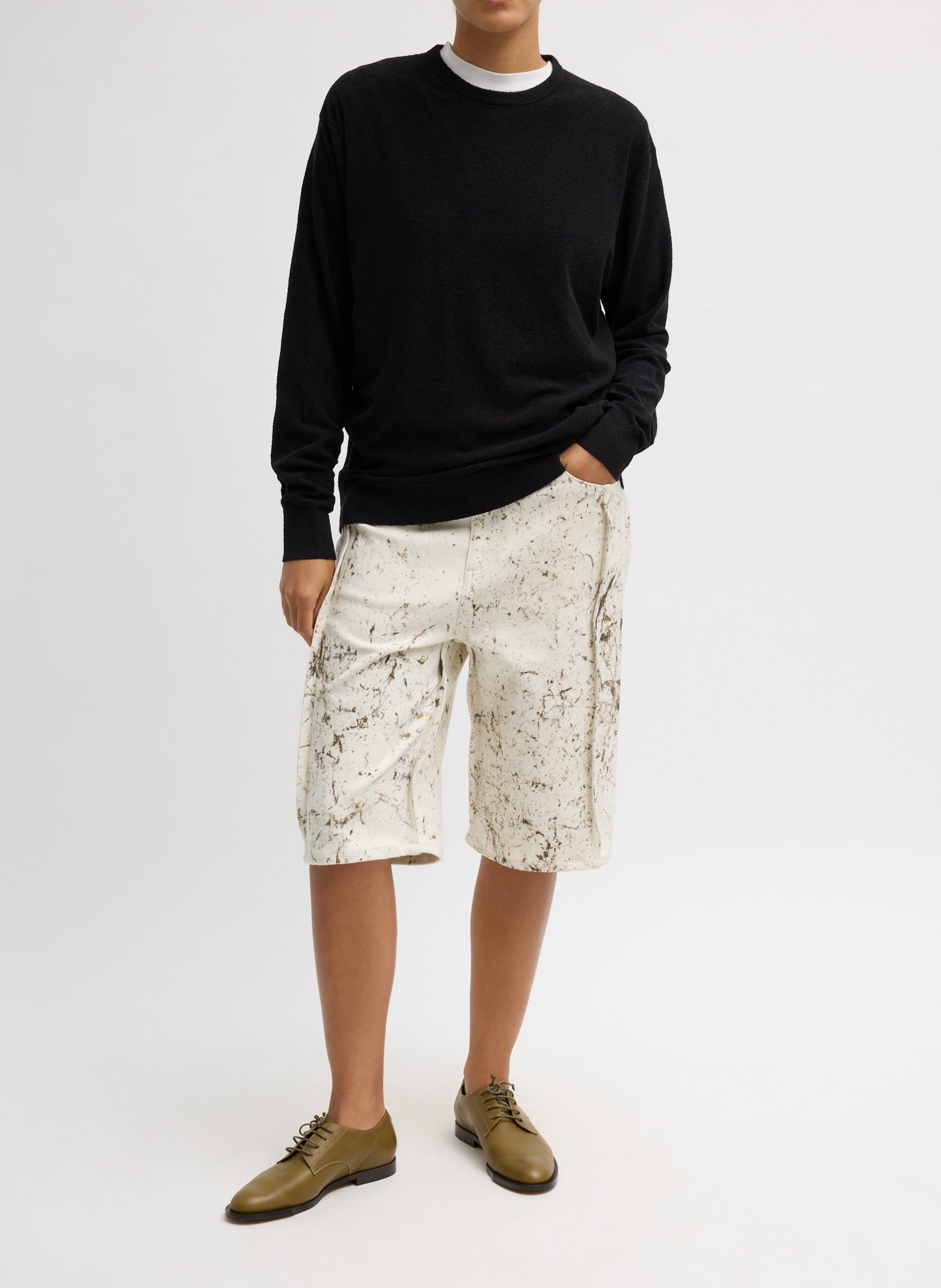 Black Sable Perfect Men's Pullover - full look, front view on model