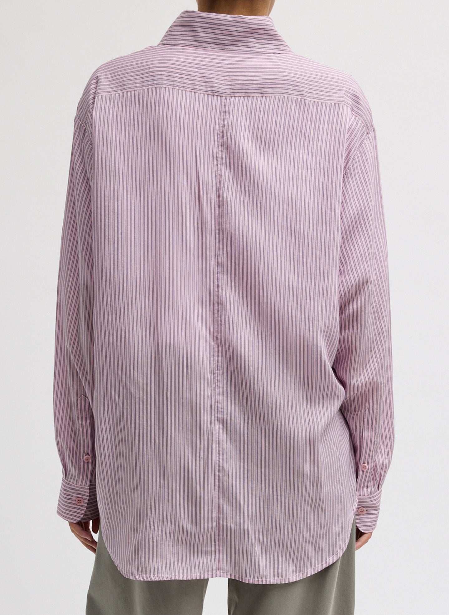 Ultra Light Silk Tencel Striped Pintucked Shirt – Tibi Official