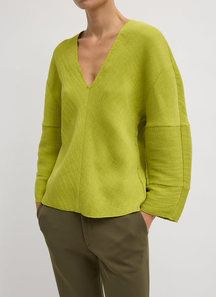 Viscose Plisse Hinged Long Sleeve Top – Tibi Official