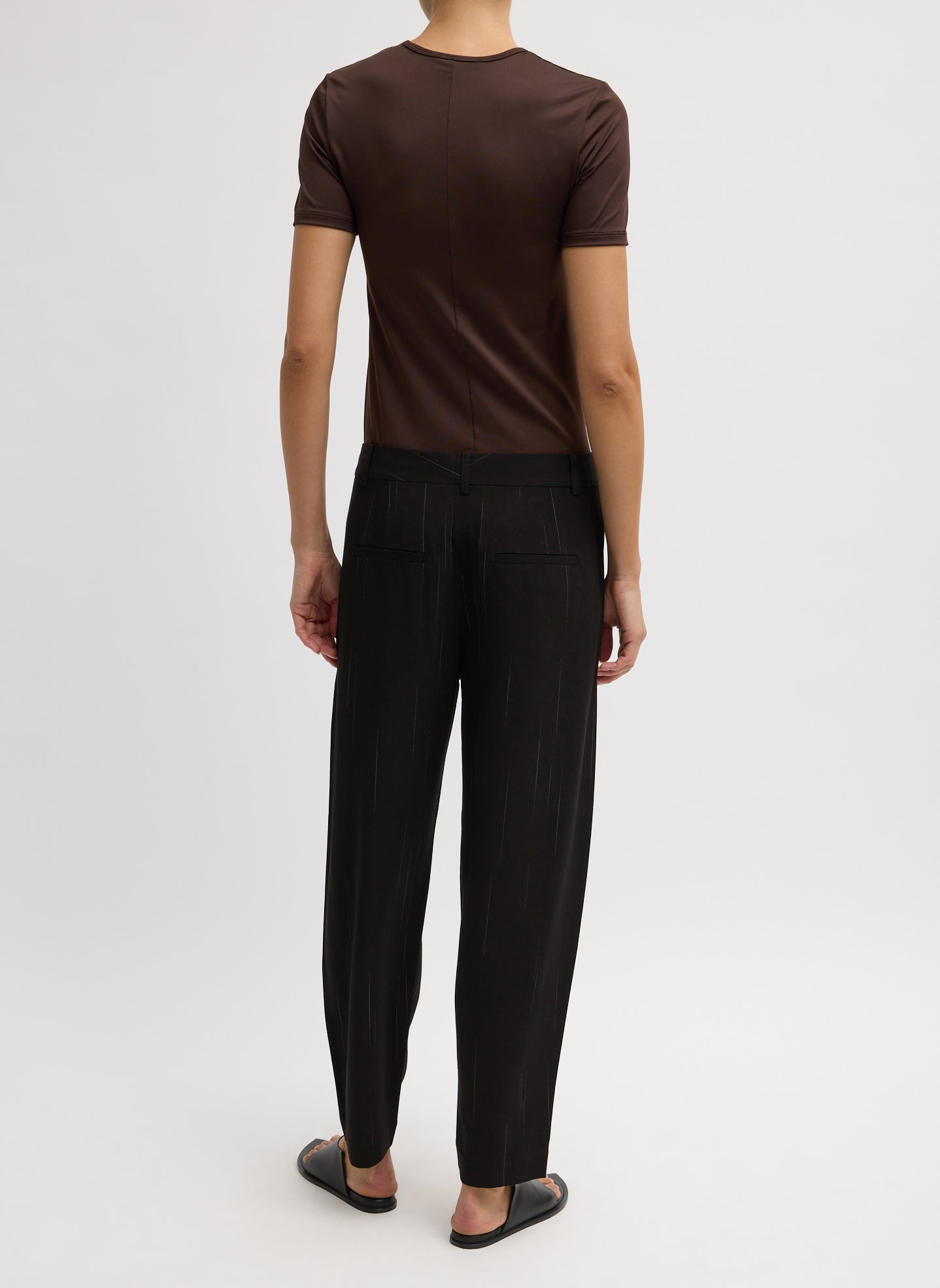 Viscose Suiting Reese Curved Ankle Pant