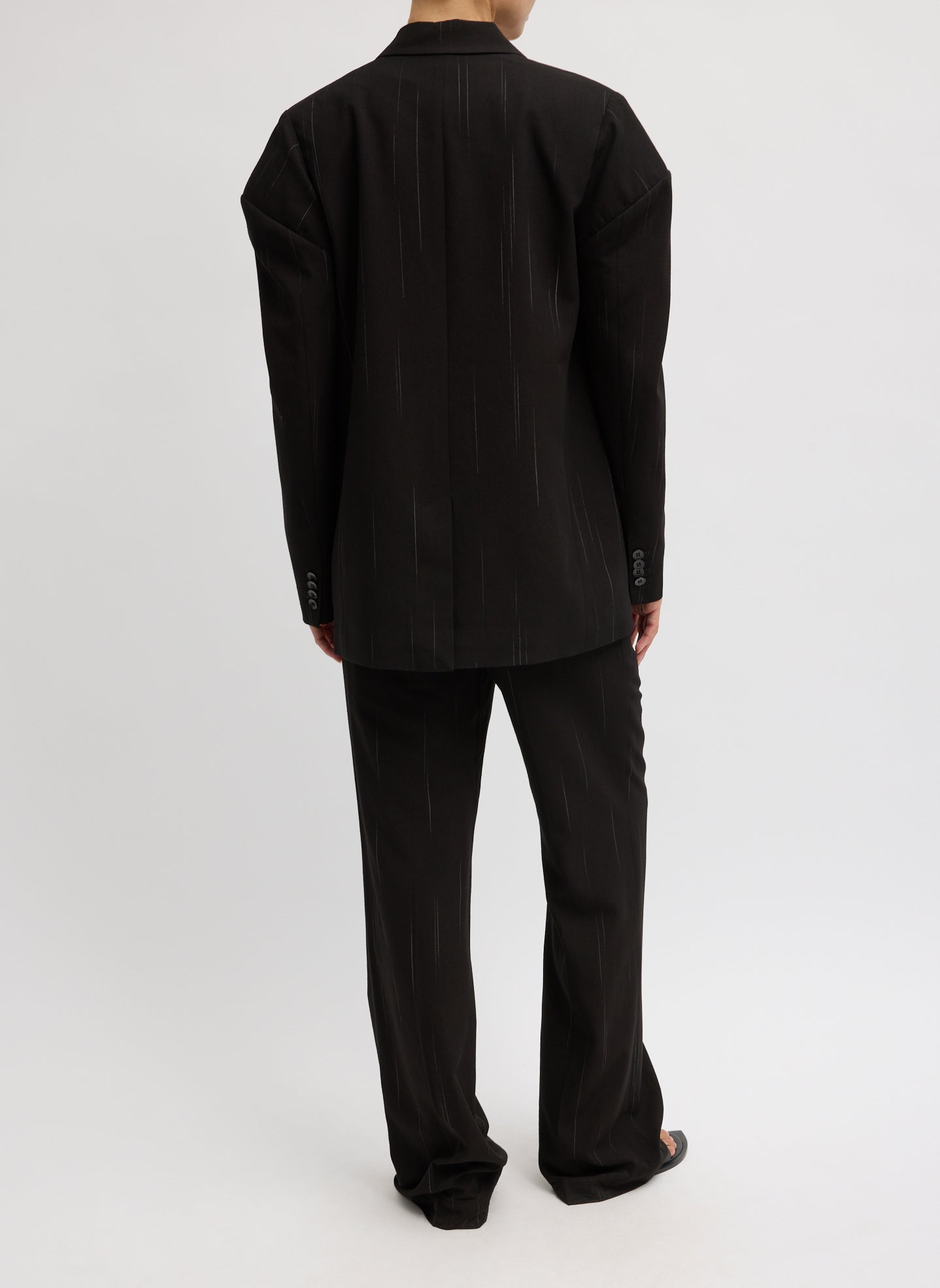 Viscose Suiting Isaac Pant - back view on model