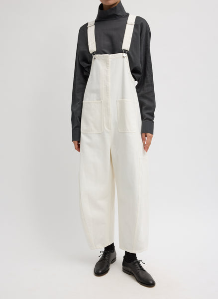 Papier パピエ　Cut overall/White S126WW2169-WHITEDENIMJUMPSUIT-