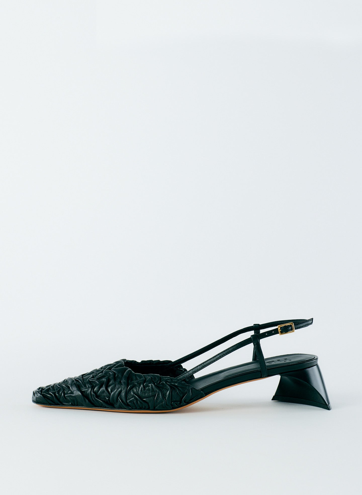 Textured Victor Slingback - Black-1