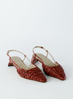 Textured Victor Slingback Red-3