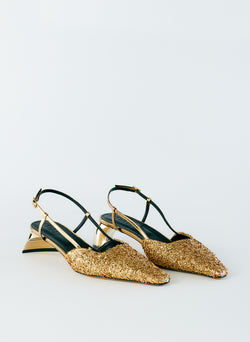 Curly Victor Slingback Gold-3