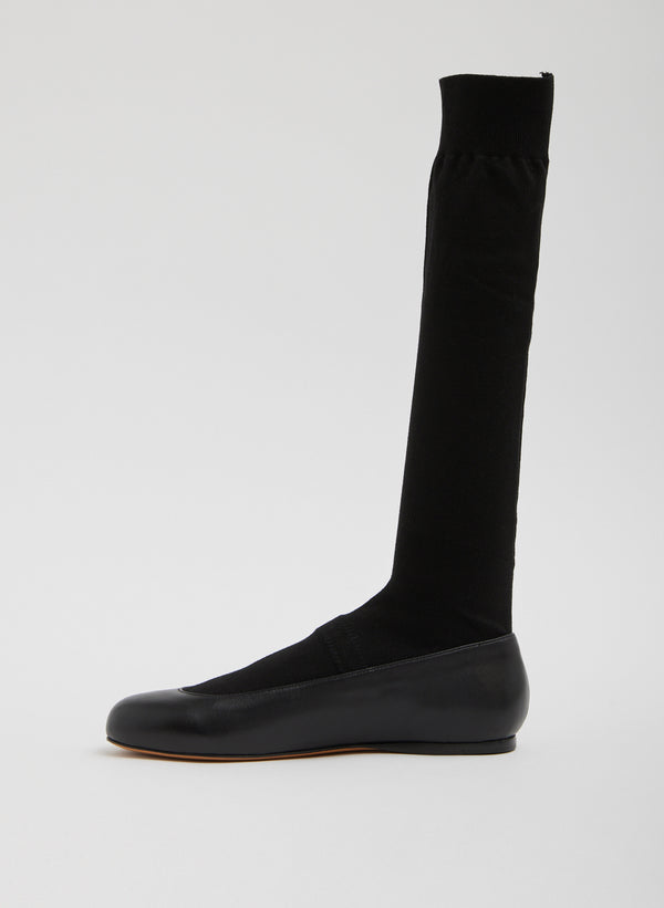 Borg Sock Shoe - Tall - Black-2