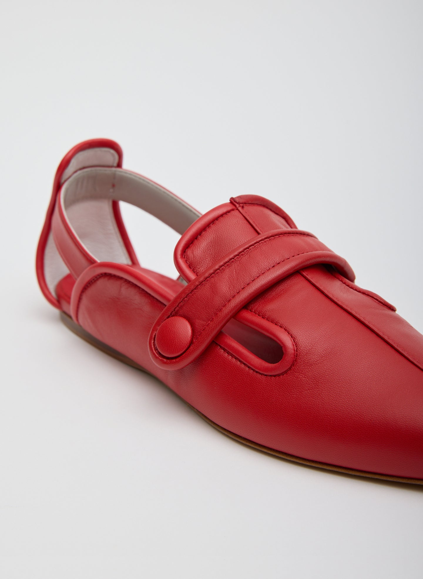 Red Cozy Rudolph Flat - closeup shot