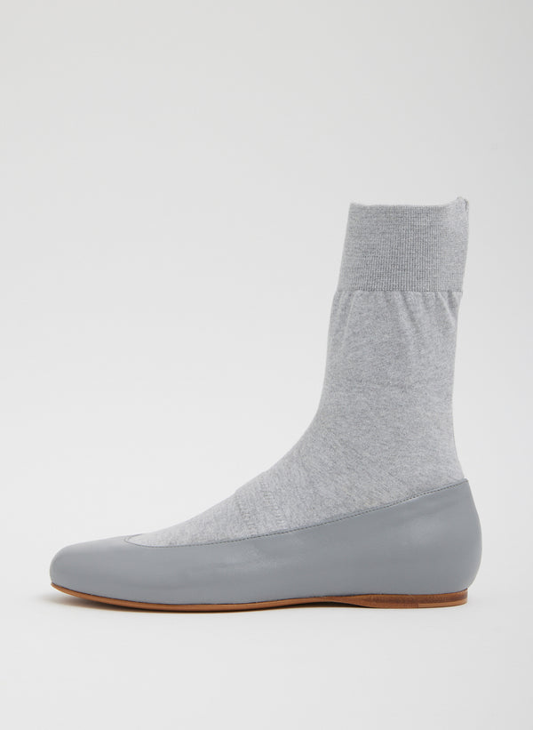 Borg Sock Shoe - Grey-1