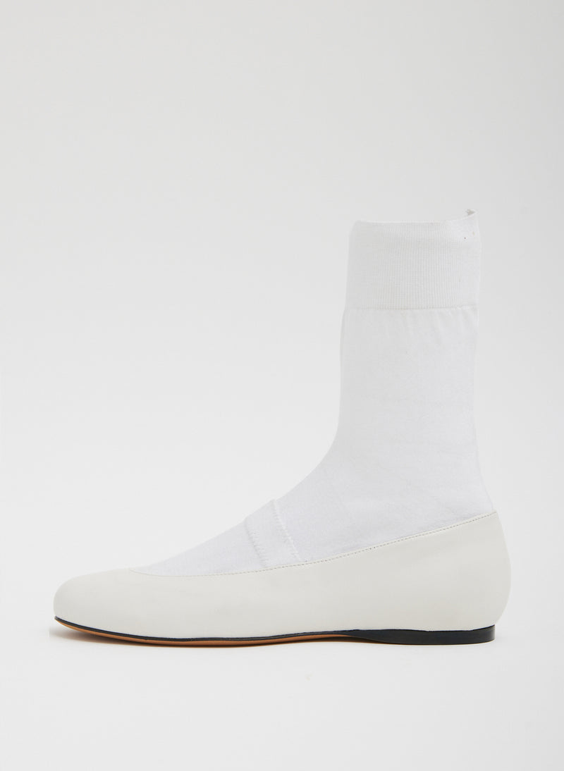 티비 Tibi Borg Sock Shoe,Optic White