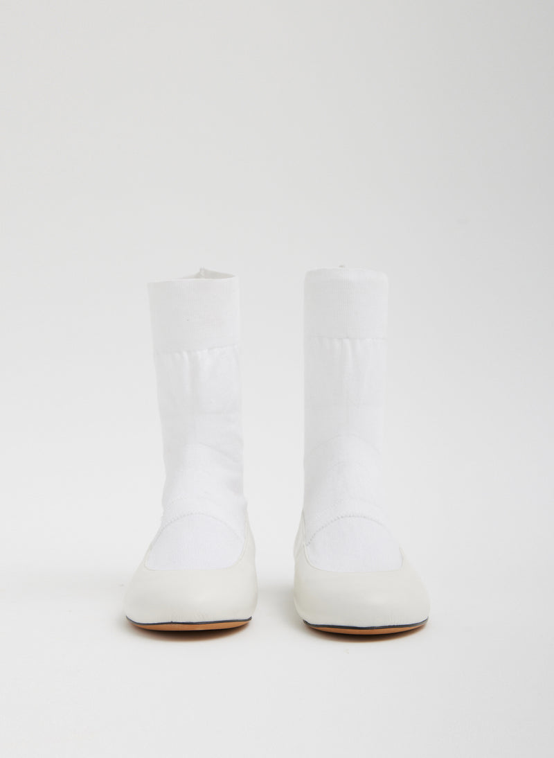 Borg Sock Shoe Optic White-4