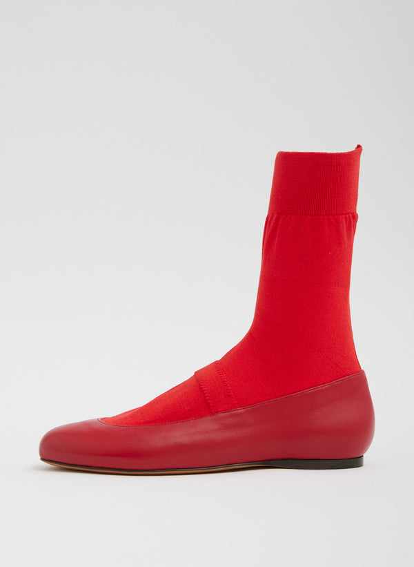 Borg Sock Shoe - Red-1