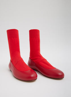 Borg Sock Shoe Red-3
