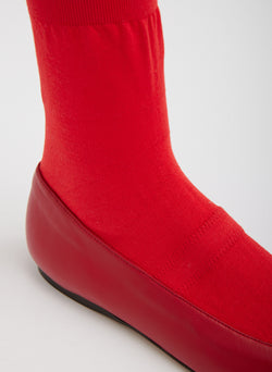 Borg Sock Shoe Red-6