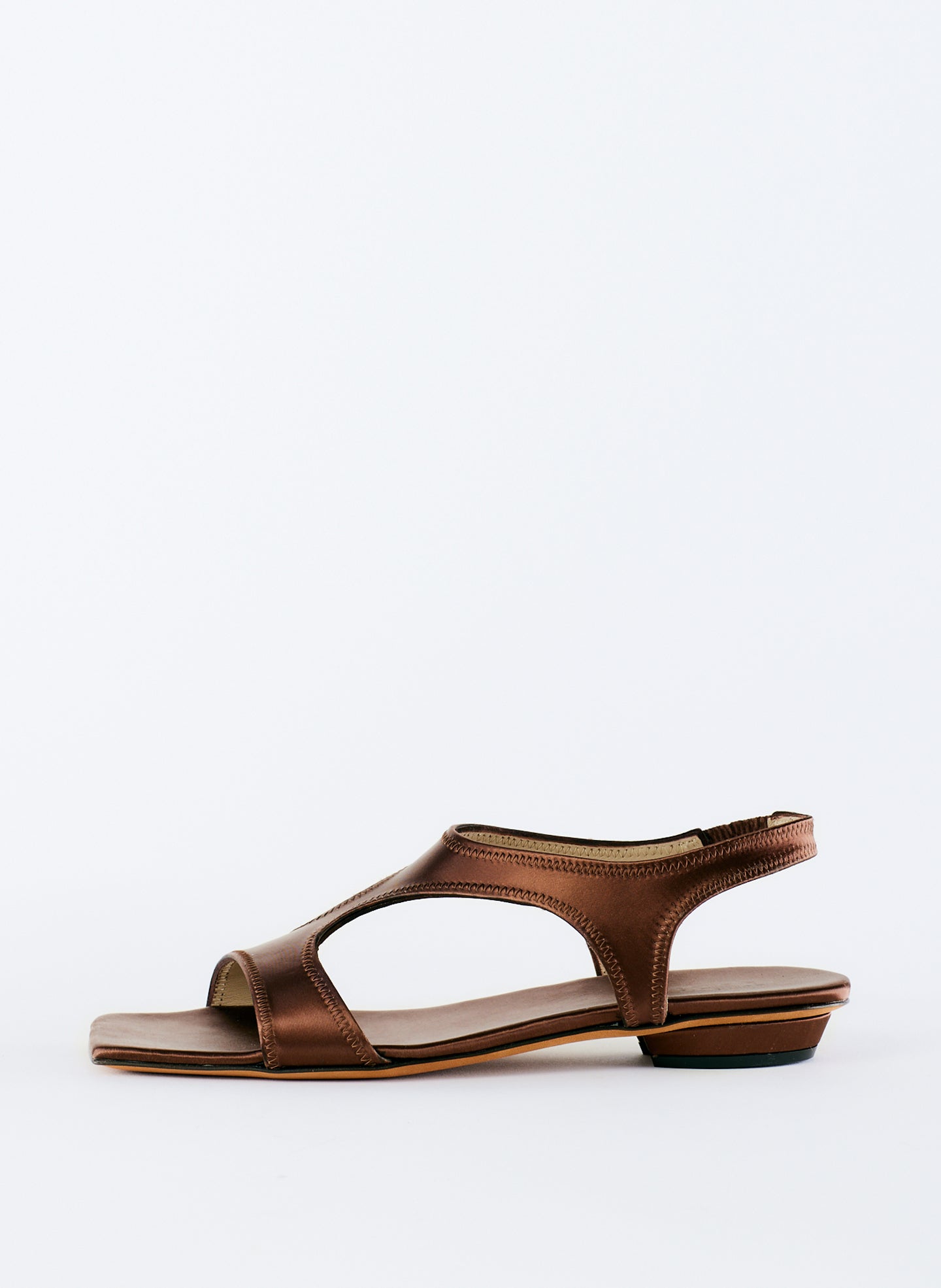 Rubin Satin Sandal - Brown-1