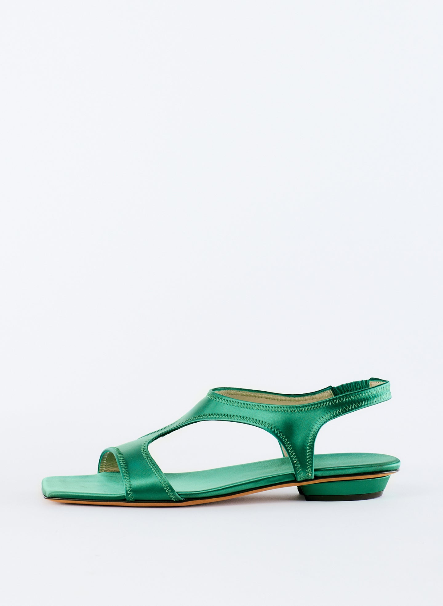 Rubin Satin Sandal - Green-1