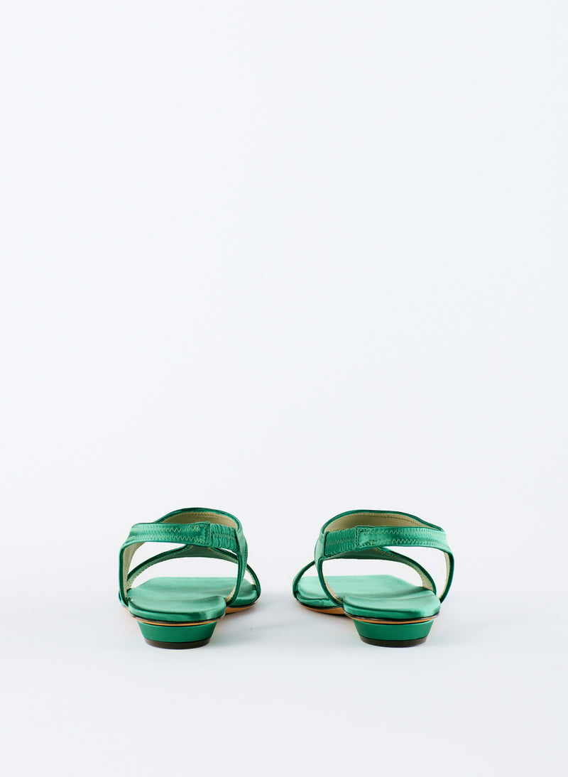 Rubin Satin Sandal Green-5