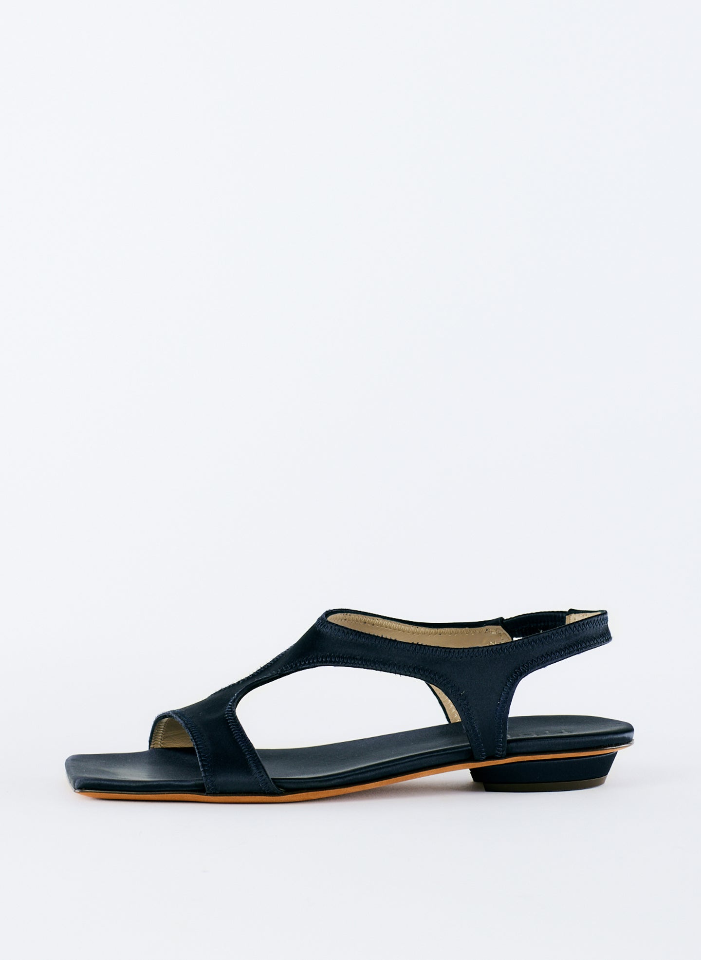 Rubin Satin Sandal - Navy-1