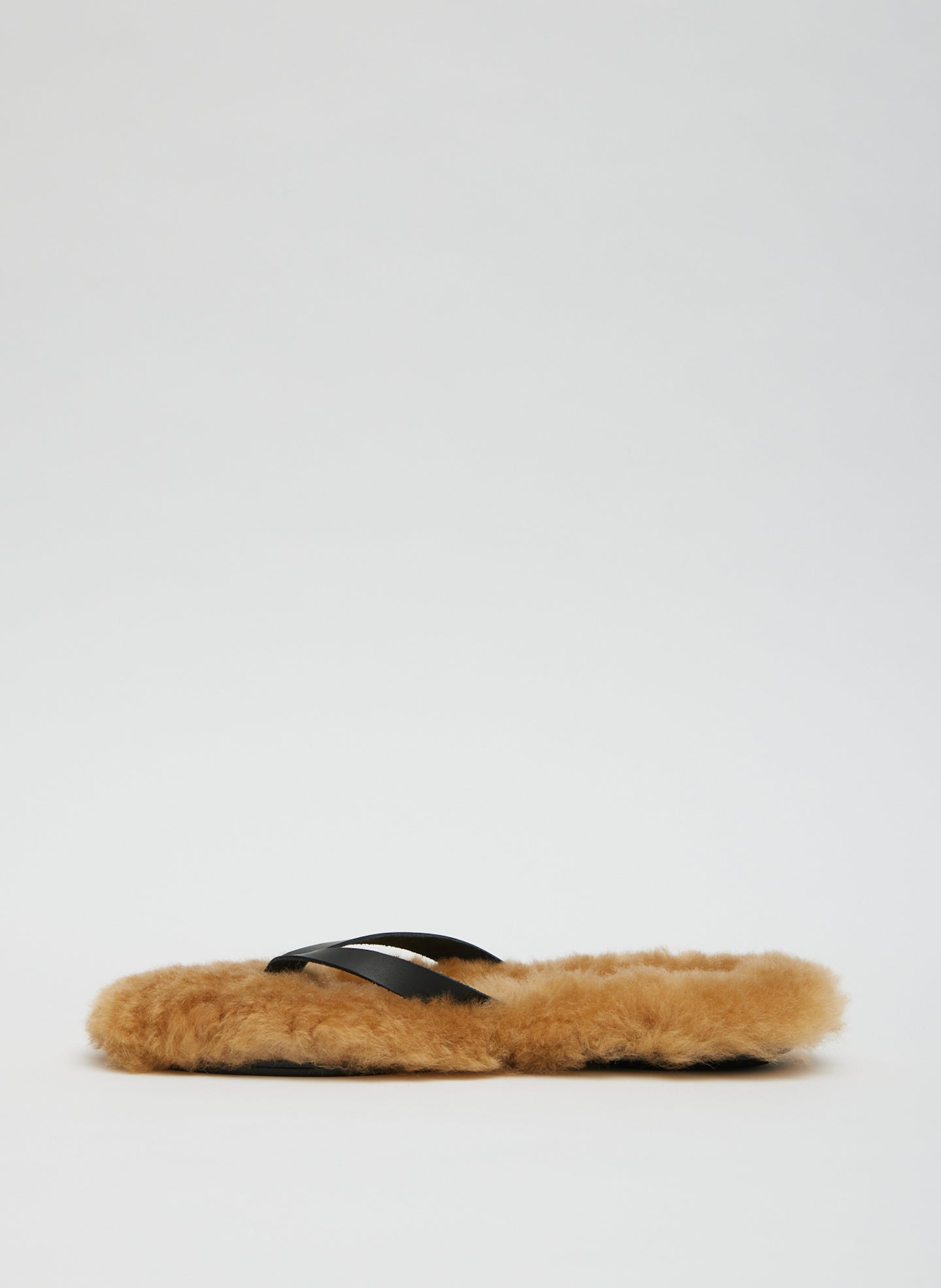 Bryan Shearling Flip Flop - Tan-1